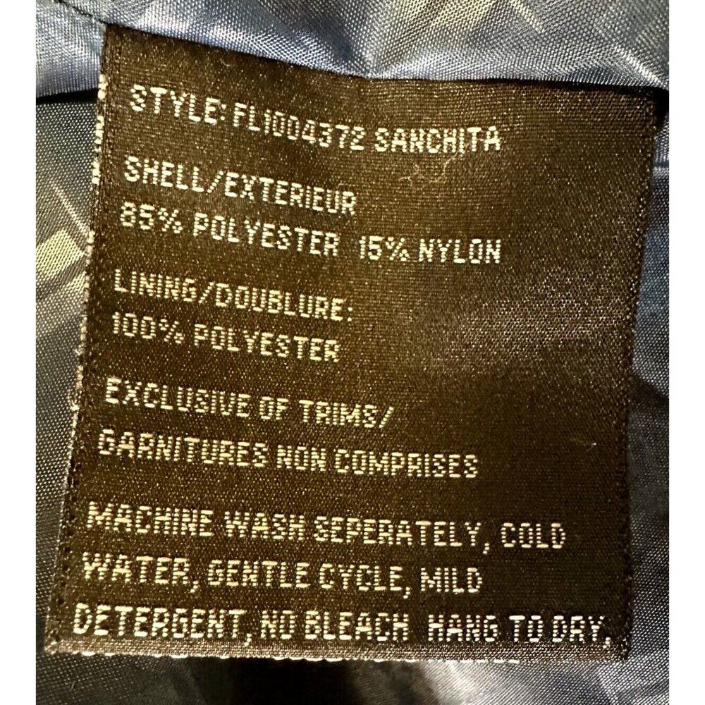 Vintage Womens London Fog Faux Suede Sanchita Jacket Drawstring Waist Blue Sz 1X - Picture 12 of 15